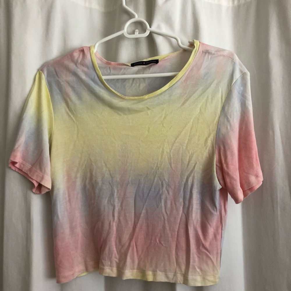 brandy melville tie die crop top